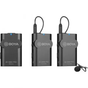BOYA BY-WM4 PRO K2 2.4G 1對2 無線咪高峰組 (適用手機/相機 無線領夾麥 無線mic) 收音咪