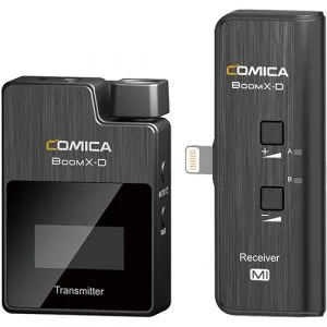 COMICA【BoomX-D MI1】一對一無線領夾式咪高蜂 專業輕巧好攜帶（iOS Lightning／內建鋰電） 收音咪