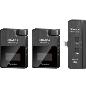 COMICA【BoomX-D MI2】一對二無線領夾式咪高蜂 專業輕巧好攜帶（iOS Lightning／內建鋰電） 收音咪