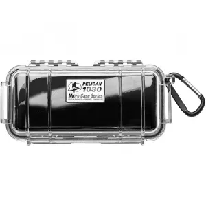 Pelican Micro Case 1030 多用途防水箱 16×6.5cm (黑/透明) 保護箱