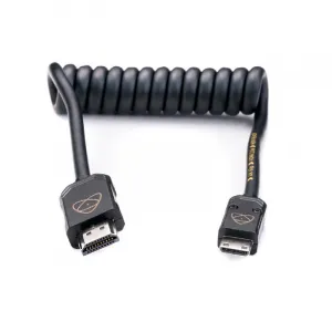 Atomos AtomFLEX Coiled Mini-HDMI to HDMI Cable 電線 (12 to 24″) 顯示屏配件