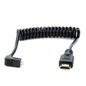 Atomos Right-Angle Micro To Full HDMI Coiled Cable 電線 ( 11.8 To 17.7″ ) 顯示屏配件