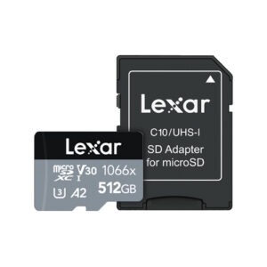 Lexar Professional 1066x microSDXC UHS-I 記憶卡連SD卡轉接器 Silver系列 (512GB) Micro SD 卡