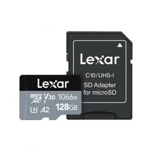 Lexar Professional 1066x microSDXC UHS-I 記憶卡連SD卡轉接器 Silver系列 (128GB) Micro SD 卡