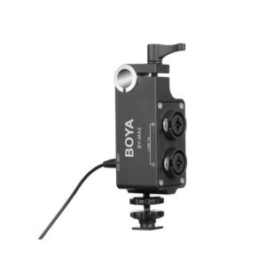 BOYA BY-MA2 數碼相機雙通道 XLR 音頻混音器 咪高峰配件