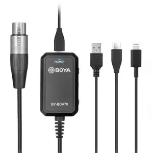 BOYA BY-BCA70 音頻轉接線 (XLR轉LIGHTNING/TYPE-C/USB-A) 咪高峰配件