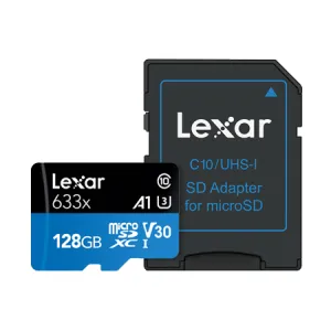 Lexar High-Performance 633x microSDXC UHS-I 記憶卡連SD卡轉接器 (128GB) Micro SD 卡