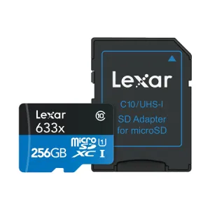 Lexar High-Performance 633x microSDXC UHS-I 記憶卡連SD卡轉接器 (256GB) Micro SD 卡
