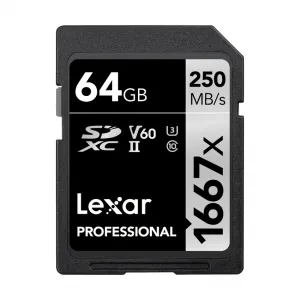 Lexar Professional 1667x SDXC UHS-II 記憶卡 (64GB) 記憶卡 / 儲存裝置