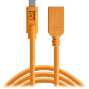 [預訂] Tether Tools TetherPro USB Type-C 轉 USB Type-A 延長線 (15′/橙色) 線材