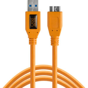 Tether Tools TetherPro USB 3.0 公頭 Type-A 到 USB 3.0 Micro-B 電線 (15′/橙色) 線材