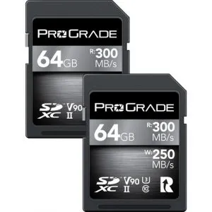 ProGrade Digital SDXC UHS-II V90 Cobalt 記憶卡 (64GB/2-Pack) 記憶卡 / 儲存裝置