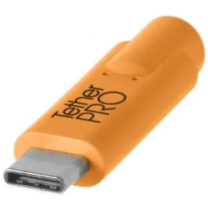 Tether Tools TetherPro USB Type-C 公頭轉 Micro-USB 3.0 Type-B 公頭電線 (15′/橙色/直角) 線材