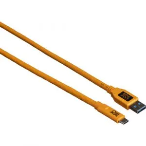 Tether Tools TetherPro USB Type-C 公頭轉 USB 3.0 Type-A 公頭電線 (15′/橙色) 線材