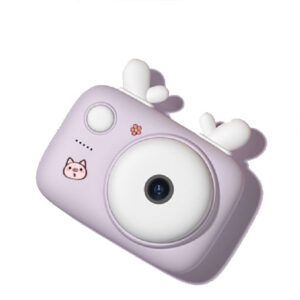 MuMu 4000萬像素 2.4英寸IPS屏幕 前後雙攝像頭 兒童相機 (粉紫小鹿) 兒童相機