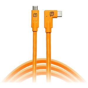 Tether Tools TetherPro USB Type-C 公頭轉 USB Type-C 公頭電線 (15′/橙色/直角)