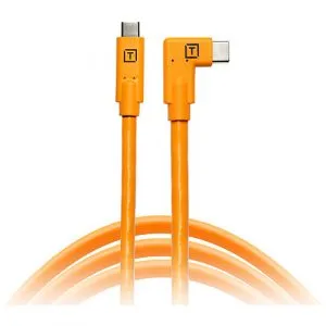 Tether Tools TetherPro USB Type-C 公頭轉 USB Type-C 公頭電線 (15′/橙色/直角) 線材