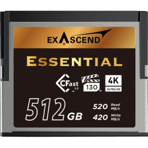 Exascend Essential 系列 CFast Card 2.0 記憶卡(512GB) 記憶卡 / 儲存裝置