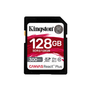 Kingston Canvas React Plus SD 記憶卡 (128GB/適用於 UHS-II 4K/8K 專業攝影機) SD 卡