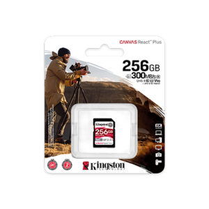 Kingston Canvas React Plus SD 記憶卡 (256GB/適用於 UHS-II 4K/8K 專業攝影機) 記憶卡