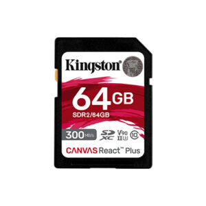 Kingston Canvas React Plus SD 記憶卡 (64GB/適用於 UHS-II 4K/8K 專業攝影機) SD 卡