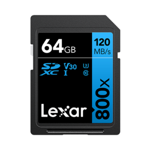 Lexar High-Performance 800x SDXC UHS-I Card Blue 系列 (64GB) 記憶卡 / 儲存裝置