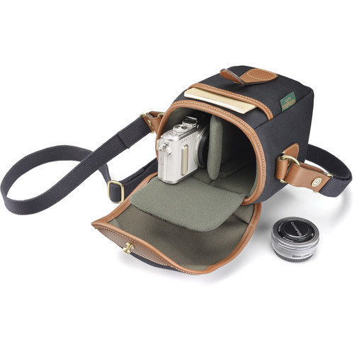 白金漢 Billingham 72 小型相機袋 (黑色帆布/棕褐色皮革) 相機袋