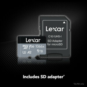 Lexar Professional 1066x microSDXC UHS-I 記憶卡連SD卡轉接器 Silver系列 (1TB) SD 卡