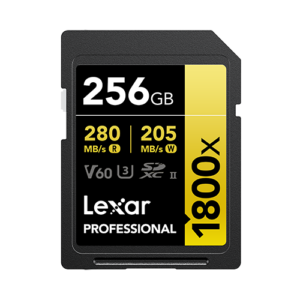 Lexar Professional 1800X SDXC UHS-II Card Gold Series 記憶卡 (256GB)