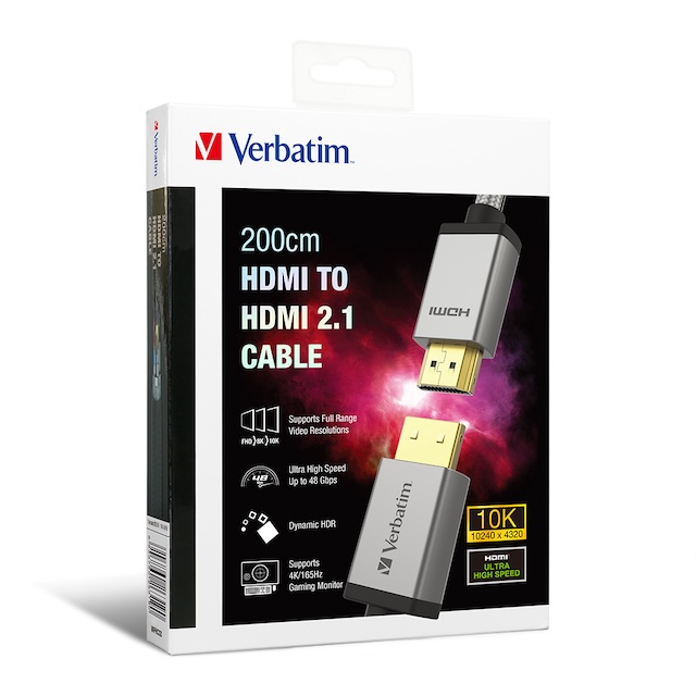 Verbatim HDMI 轉 HDMI 2.1 連接線 (200cm) 連接線
