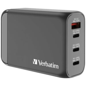 Verbatim 4 port PD 3.0 100W Travel Charger 通用旅行轉插 (黑色) 旅行轉換插頭