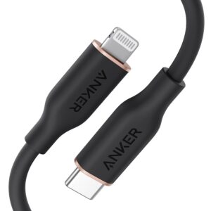 ANKER Powerline III Flow USB-C – Lightning 充電線 (1.8m/黑色） 傳輸線
