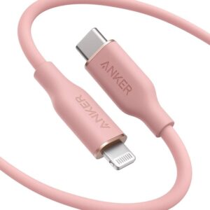 ANKER Powerline III Flow USB-C – Lightning 充電線 (1.8m/粉色） 傳輸線