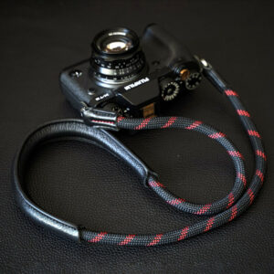 A-MoDe 120cm Camera Strap with Leather Shoulder Pad 法國Beal登山繩帶頸位保護墊 (黑紅色) 相機帶