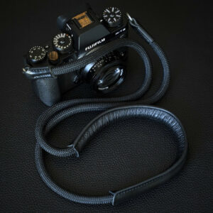 A-MoDe 120cm Camera Strap with Leather Shoulder Pad 法國Beal登山繩帶頸位保護墊 (黑色) 相機帶
