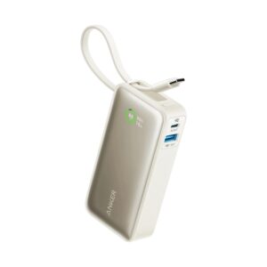 ANKER NANO POWER BANK 30W 內建USB-C充電線行動電源 (白色) 行動電源