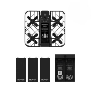 HOVERAir X1 Smart Combo 超輕飛行相機套裝 (附3電池加隨身雙位充電座 / 黑色) 航拍機