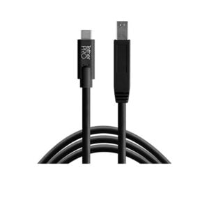 Tether Tools USB-C 轉 USB 3.0 Type B 傳輸線 (15'/黑色)
