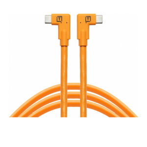 Tether Tools USB-C 轉 USB-C 雙直角傳輸線 (15’/橙色) 線材 Tether Tools USB-C 轉 USB-C 雙直角傳輸線 (15’/橙色) 線材