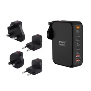 XPower PowerTravel 8輸出 200W PD3.0 GaN 旅行充電器 (黑色) 新上架 XPower PowerTravel 8輸出 200W PD3.0 GaN 旅行充電器 (黑色) 新上架